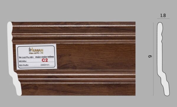 mẫu phào chân tường nhựa