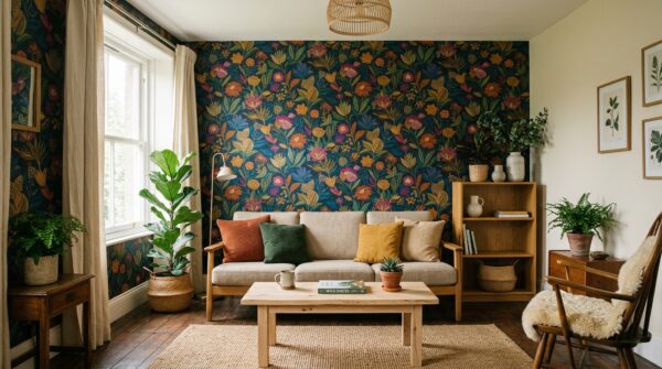 Mẫu giấy dán tường phòng khách