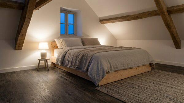 Hình ảnh sàn nhựa giả gỗ trong phòng ngủ