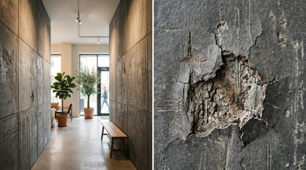 Hình ảnh vật liệu ốp tường bị hỏng