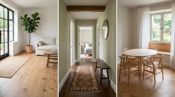 Hình ảnh về các không gian được bài trí sàn gỗ