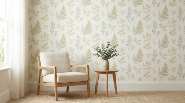 Không gian được trang trí giấy dán tường