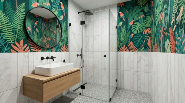 Hình ảnh giấy dán tường phòng tắm