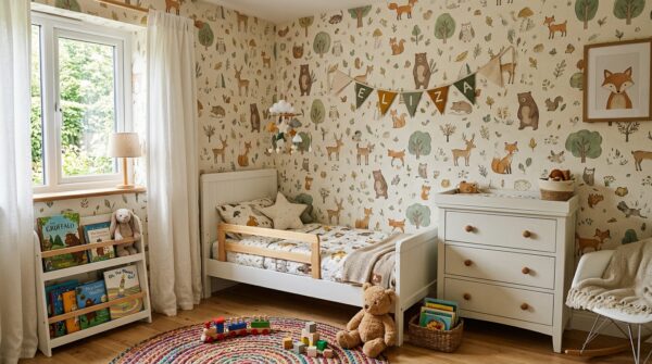Các mẫu giấy dán tường cho phòng ngủ trẻ em