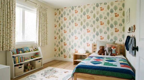 Mẫu phòng ngủ dán giấy dán tường