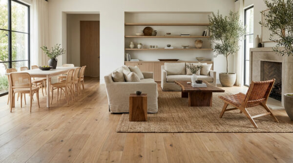 Các mẫu sàn gỗ kết hợp phòng khách