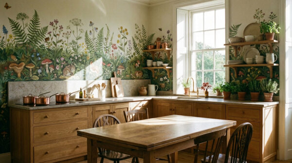 Mẫu giấy dán tường đẹp cho phòng bếp