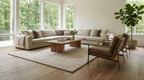 Các mẫu sàn gỗ công nghiệp cho phòng khách