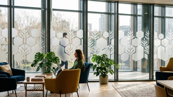 Mẫu giấy dán kính hoa văn