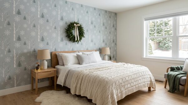 Mẫu giấy dán tường cho một mùa đông ấm áp