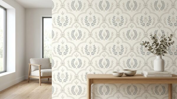 Hình ảnh giấy dán tường phòng ngủ Châu Âu