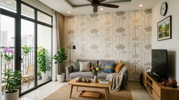 Các mẫu giấy dán tường ở chung cư