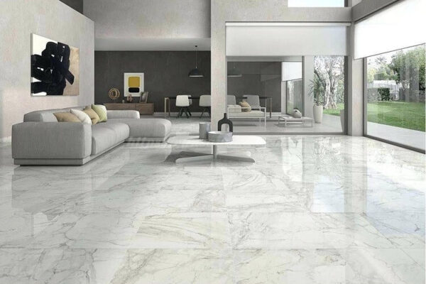 Hình ảnh sàn nhựa vân đá trắng