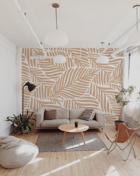 Mẫu giấy dán tường phòng khách chung cư