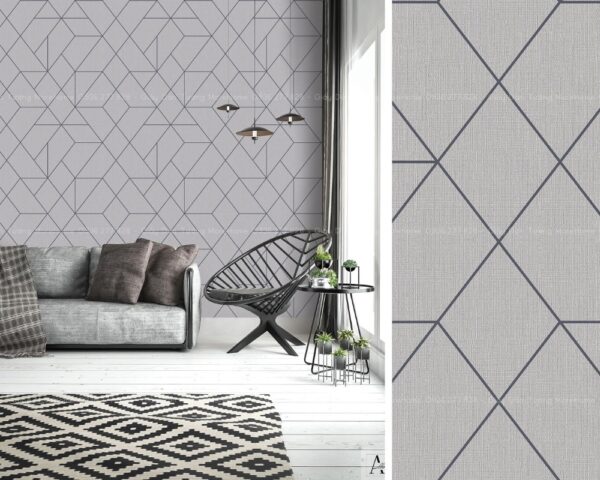 Giấy dán tường phong cách hình học