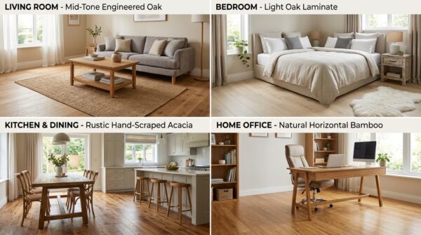 Hình ảnh các mẫu sàn gỗ công nghiệp phổ biến