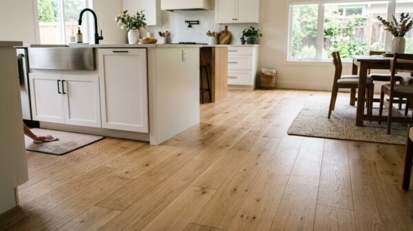 Hình ảnh sàn gỗ phòng bếp chịu nước