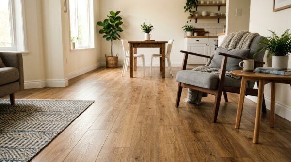 Hình ảnh sàn nhựa giả gỗ dán keo