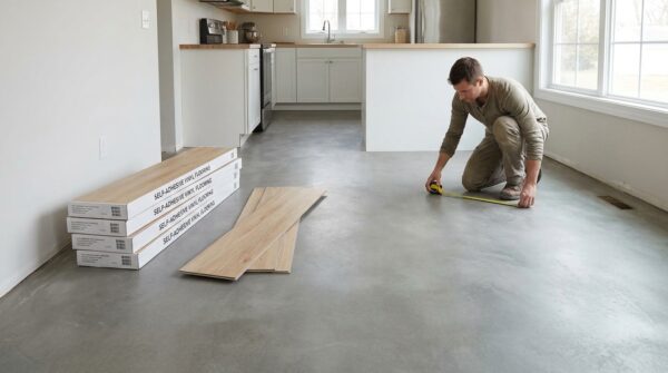 Hình ảnh thi công sàn nhựa dán keo