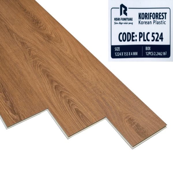 Sàn nhựa hèm khóa vân gỗ Koriforest PLC524