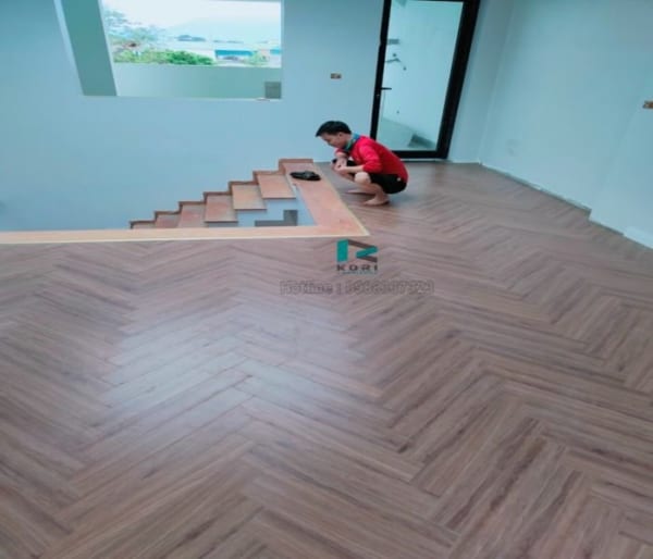 Sàn nhựa giả gỗ vân xương cá