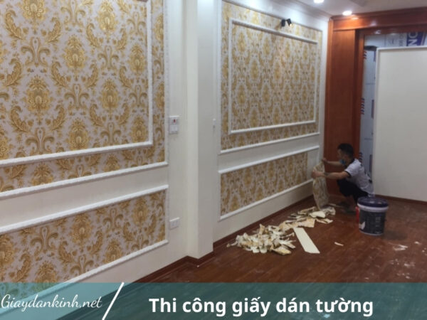 Các bước thi công dán tường